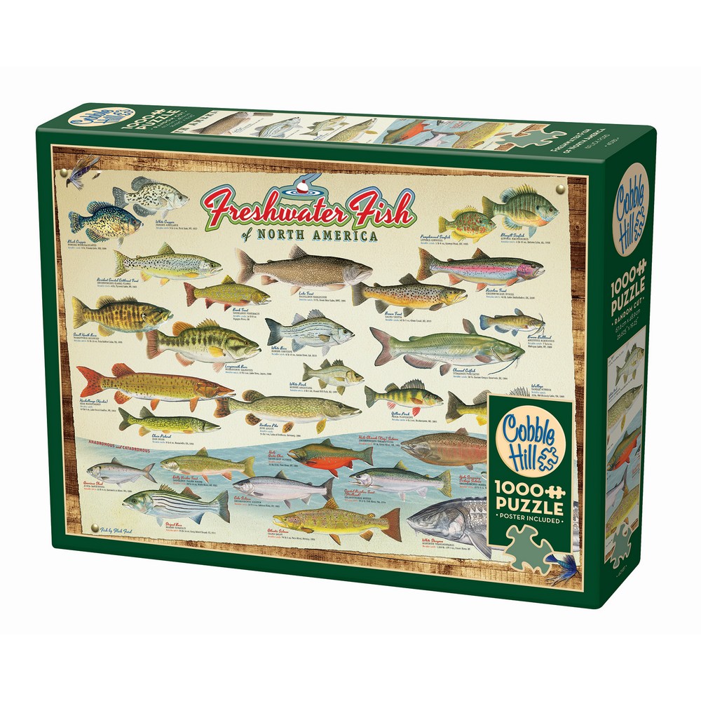 Cobble Hill Freshwater Fish of North America 1000 Piece Puzzle