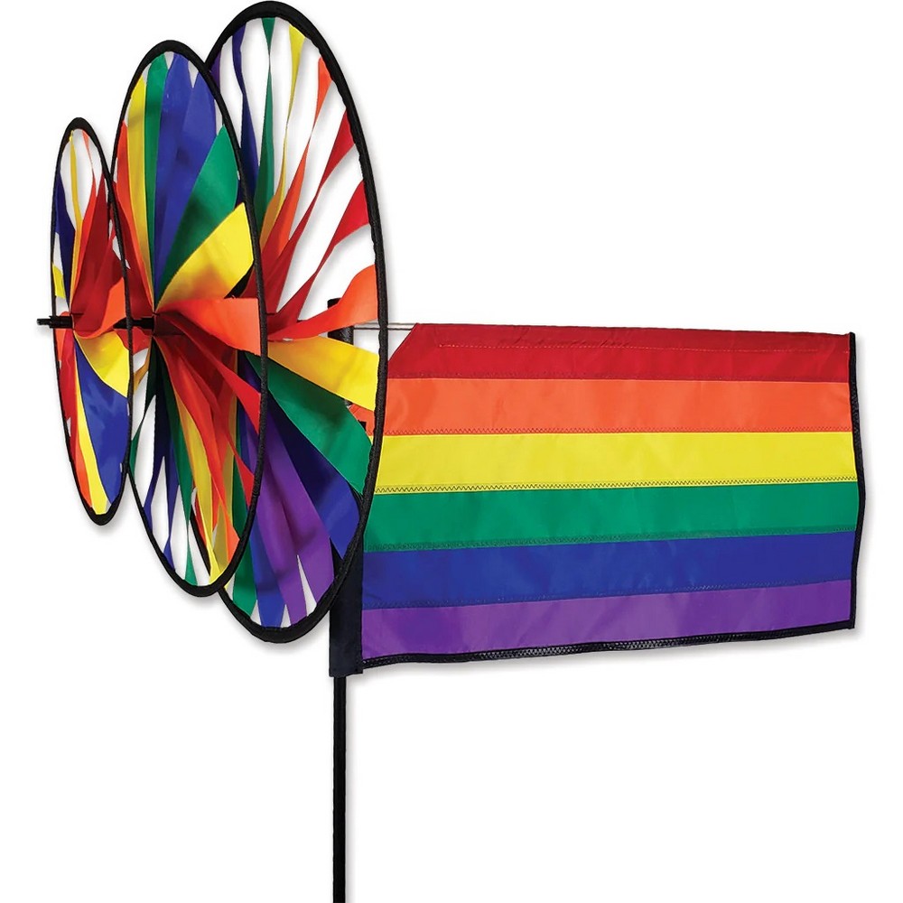Rainbow Flag Triple Spinner