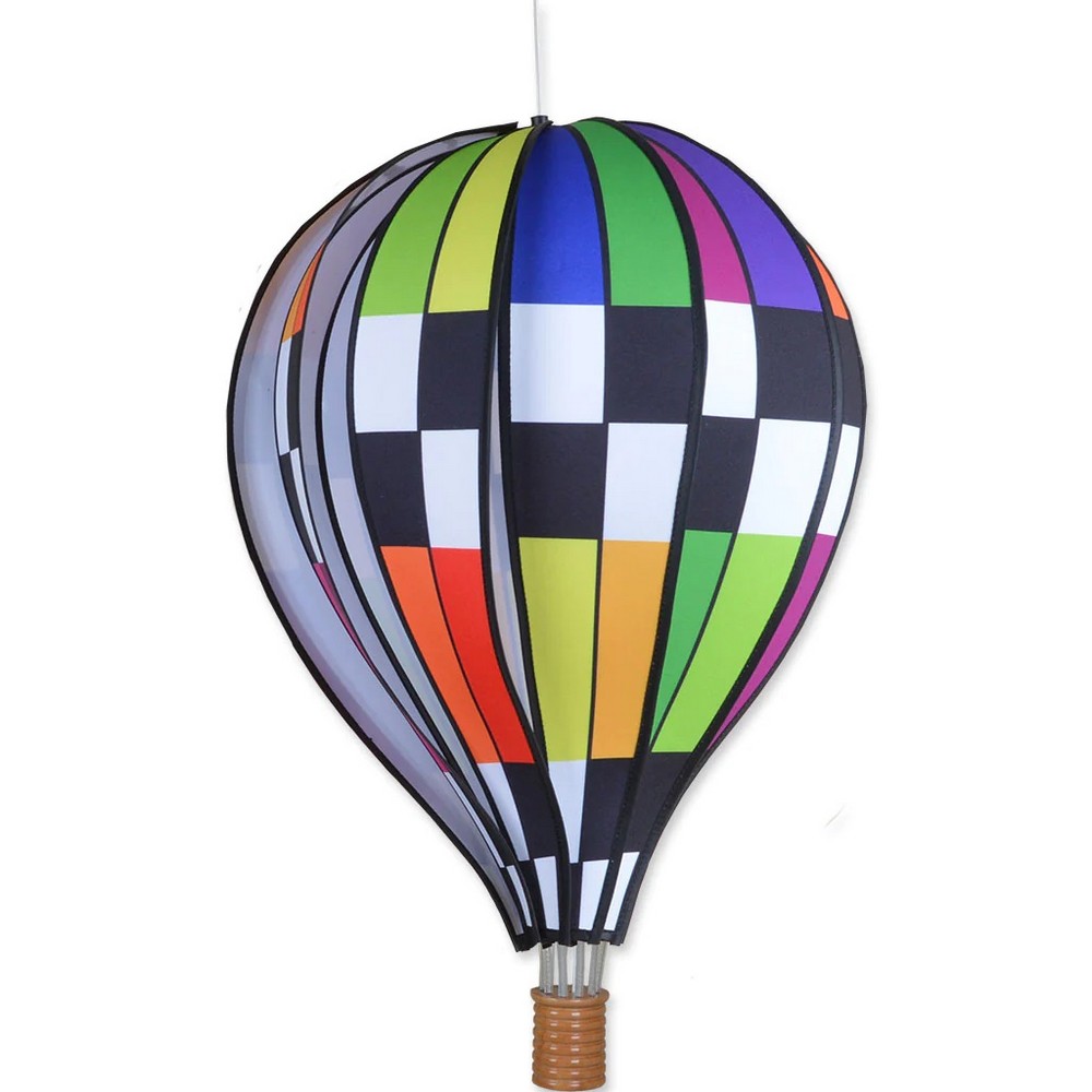 Checkered Rainbow 22 inch Hot Air Balloon