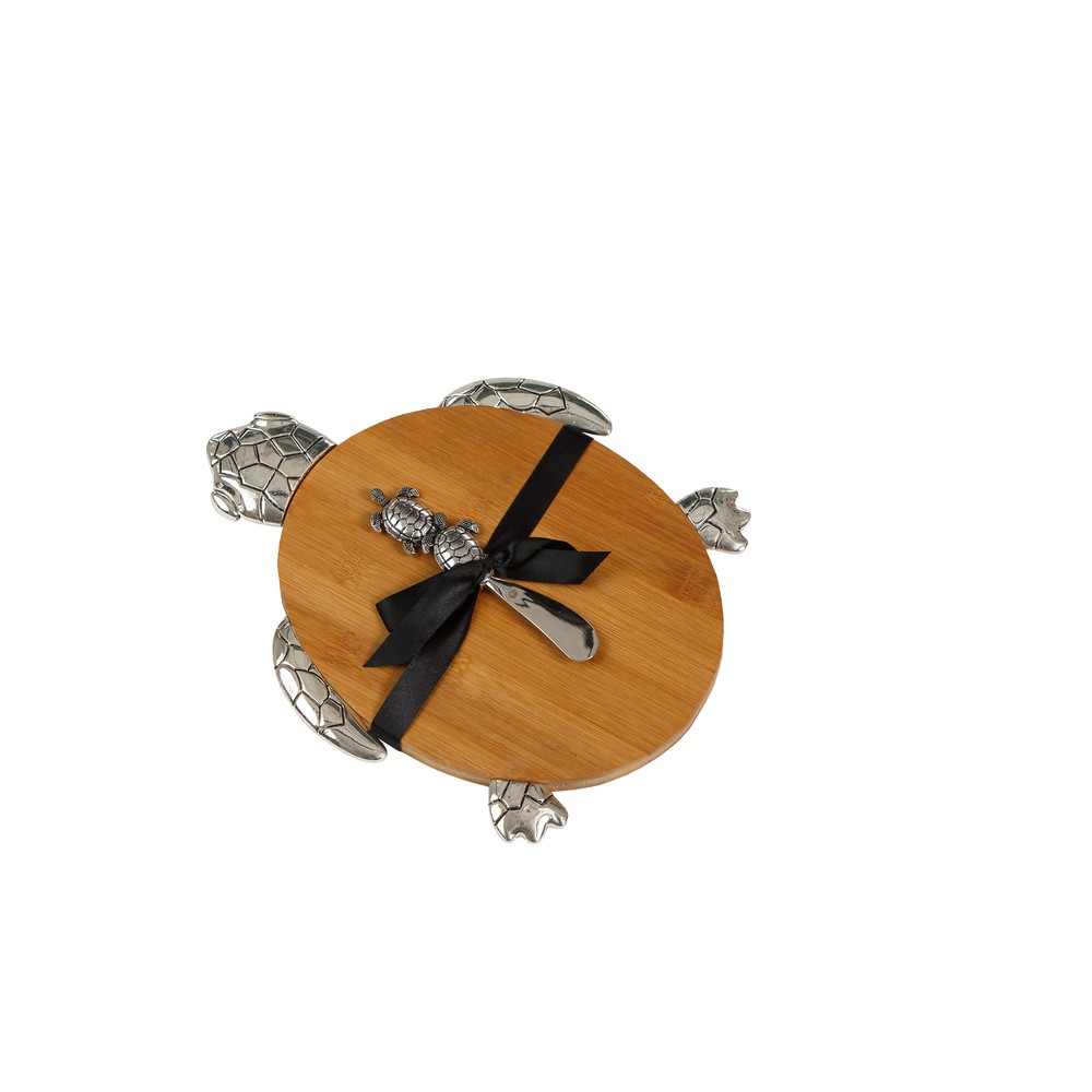 Acacia Tropical Cheese Board Turtle