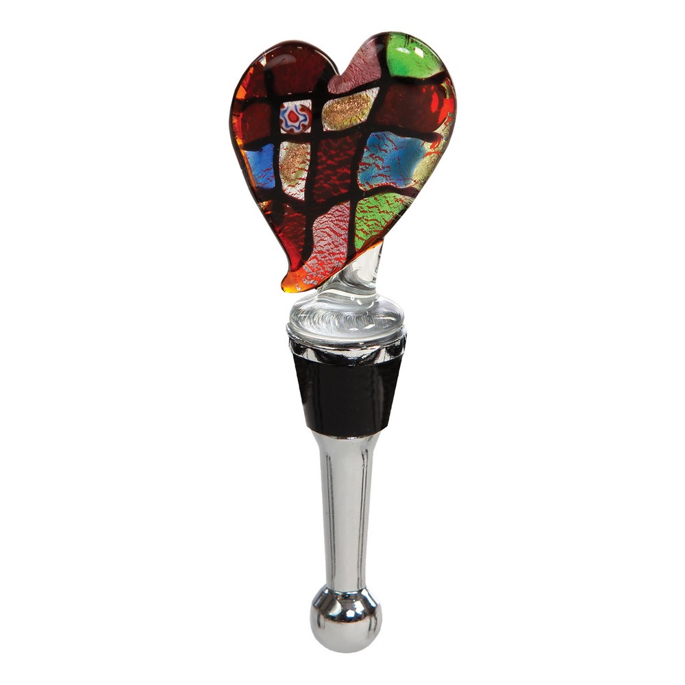 Glass Bottle Stopper Heart