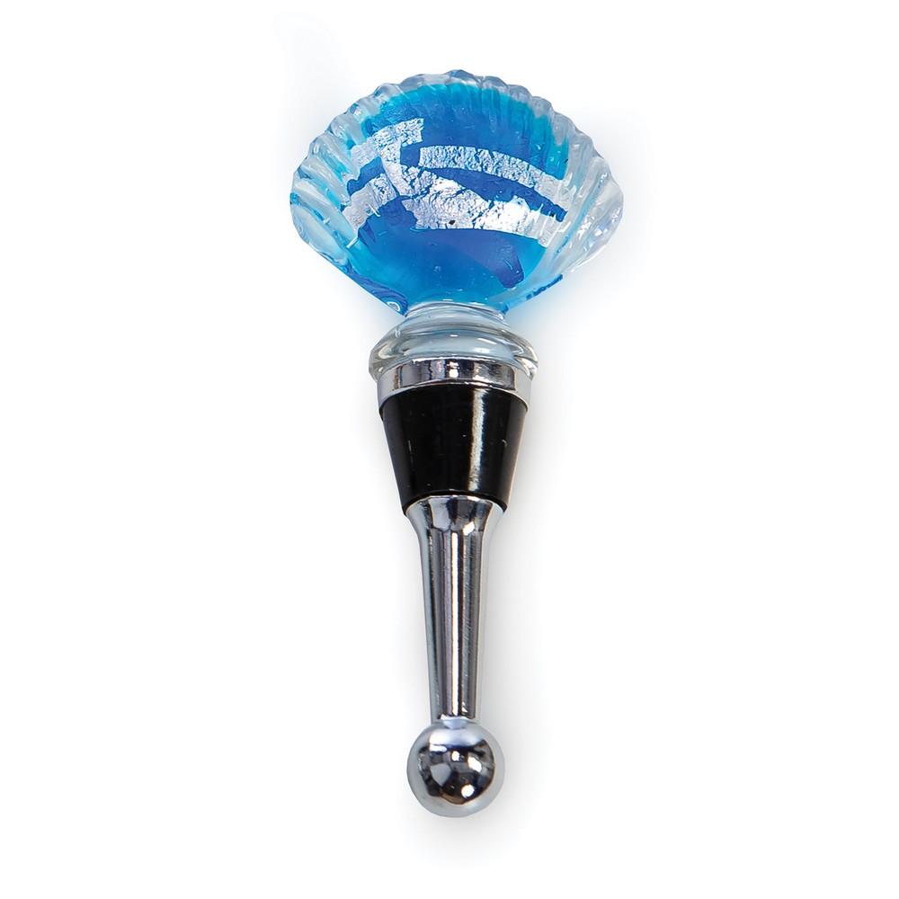 Glass Bottle Stopper Sea Shell