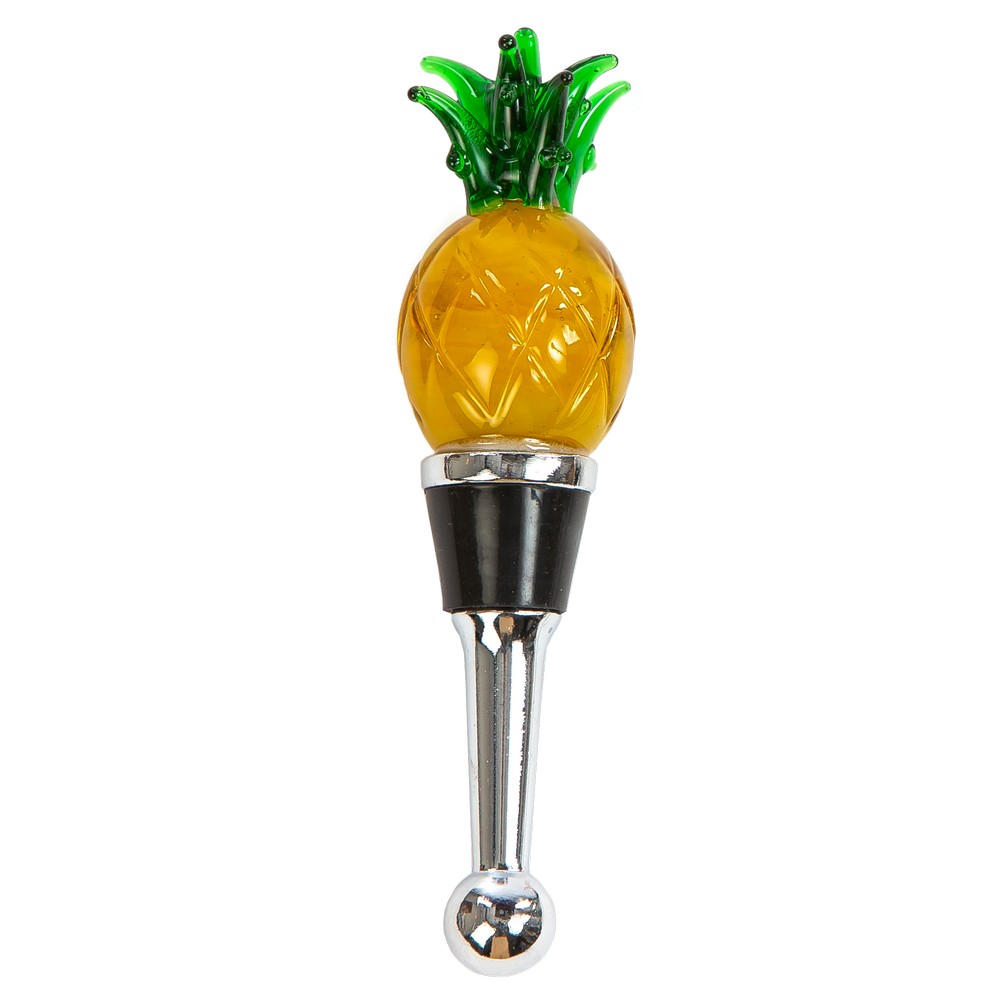 Glass Bottle Stopper Pineapple
