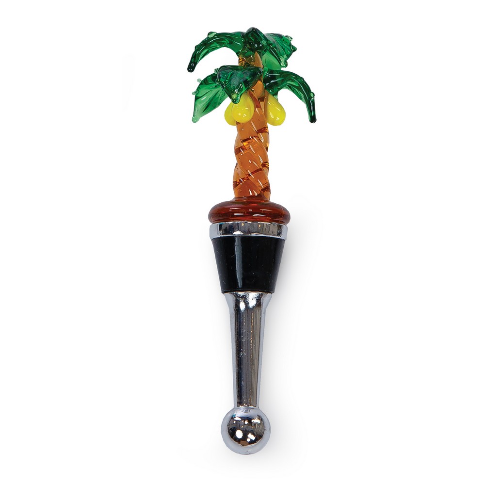 Glass Bottle Stopper Palm Tree