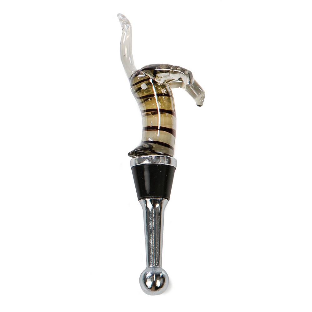 Glass Bottle Stopper Cat