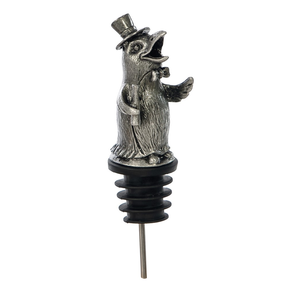 Steel Wine and Bottle Pourer Penguin
