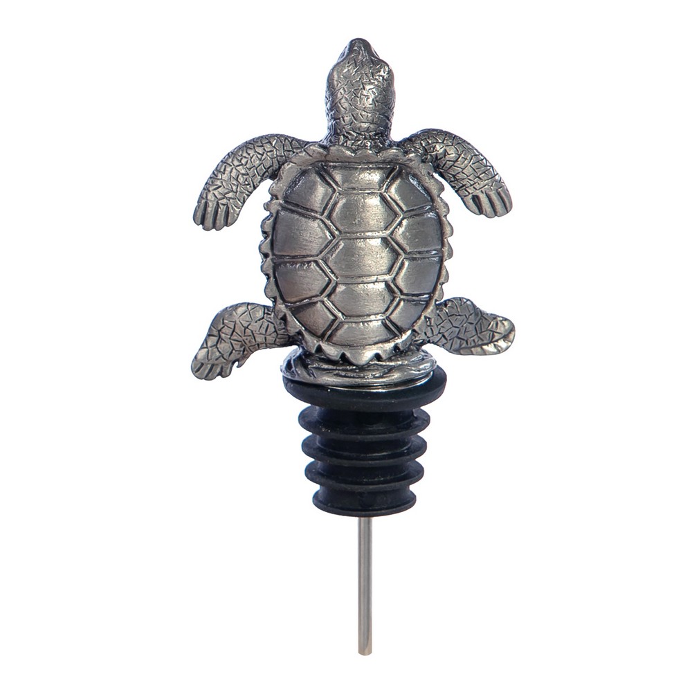 Steel Wine and Bottle Pourer Sea Turtle
