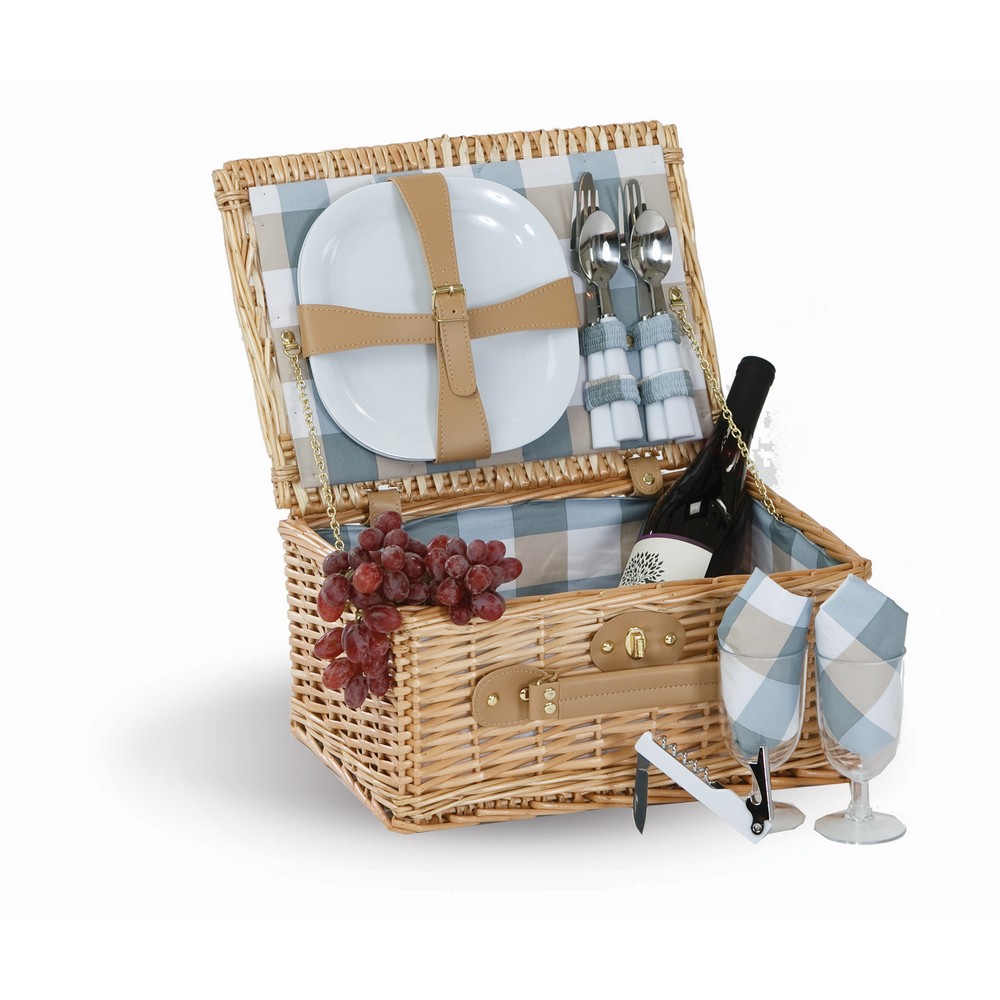BoothBay 2 Person Picnic Basket Natural