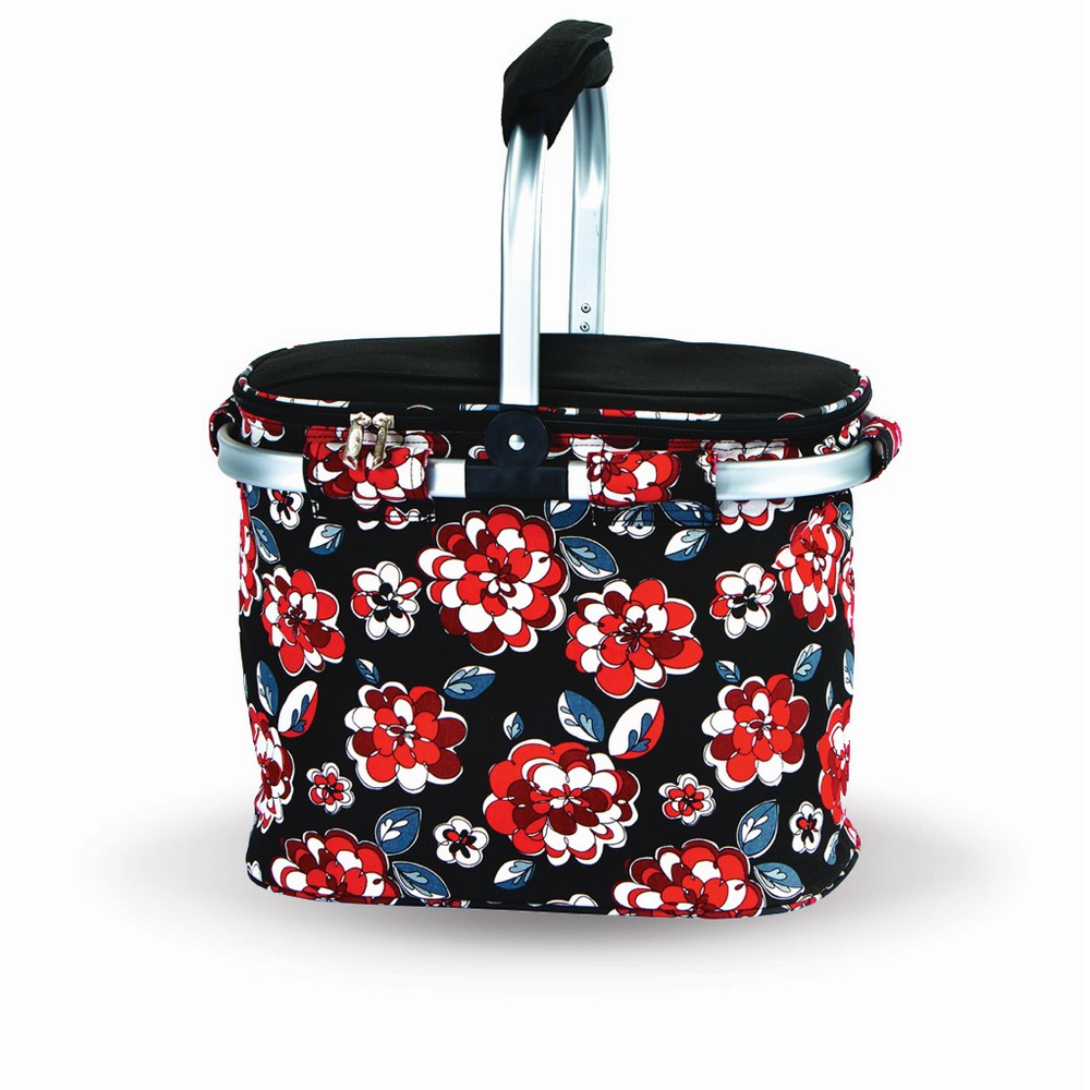 Shelby Collapsible Market Tote Red Carnation