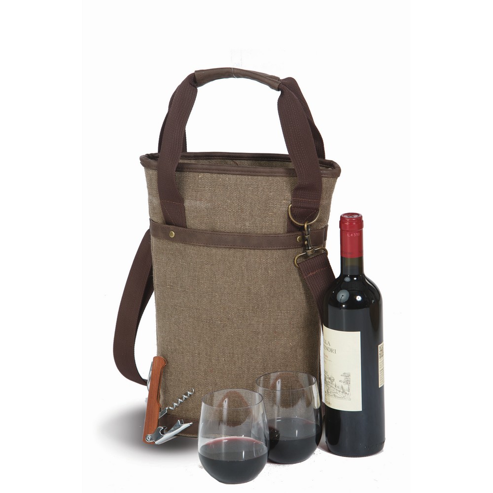 Omega Single Bottle Bag Brown