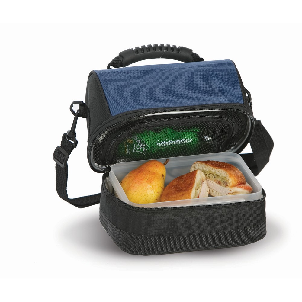 Columbus Lunch Tote Black Navy