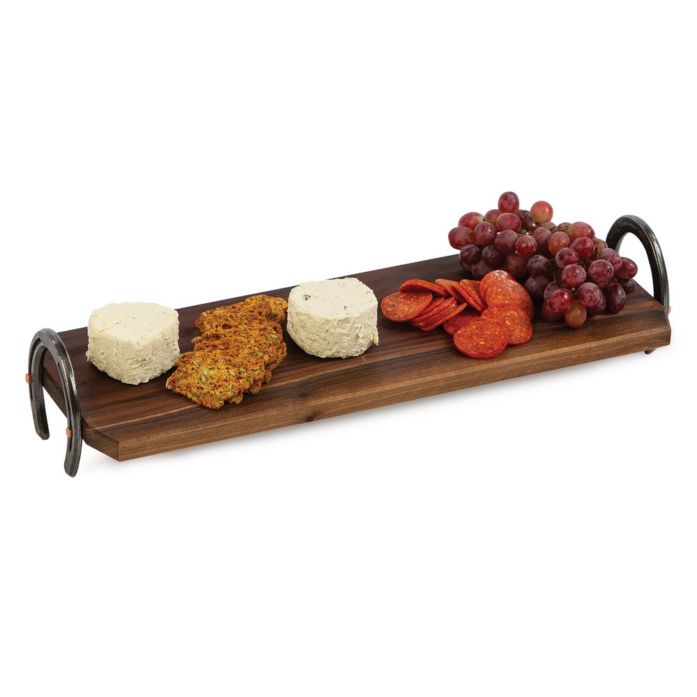 American Made Horse Shoe Serving Plank Walnut