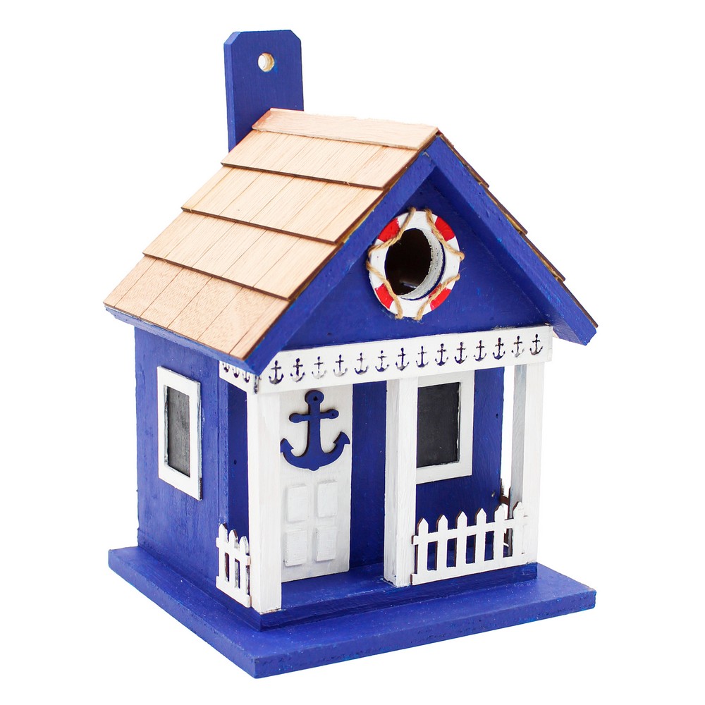 Navy Coastal Cabana Birdhouse