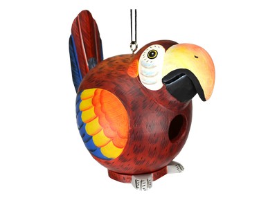 Red Parrot Gord-O Bird House