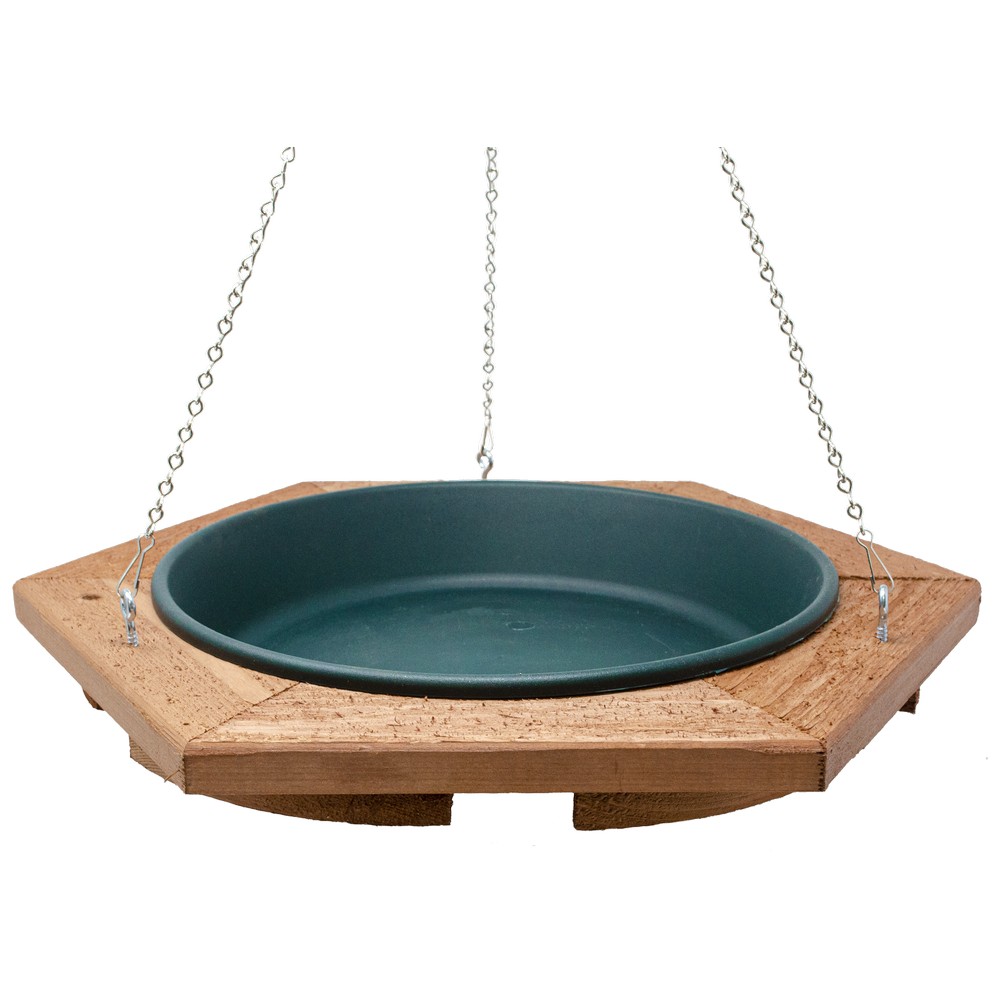Mini Hanging Bird Bath Green