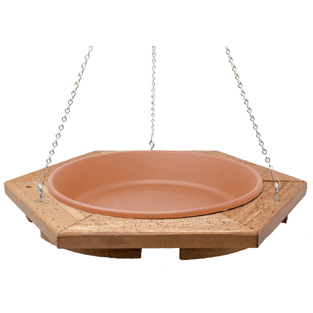 Mini Hanging Bird Bath Clay Tray