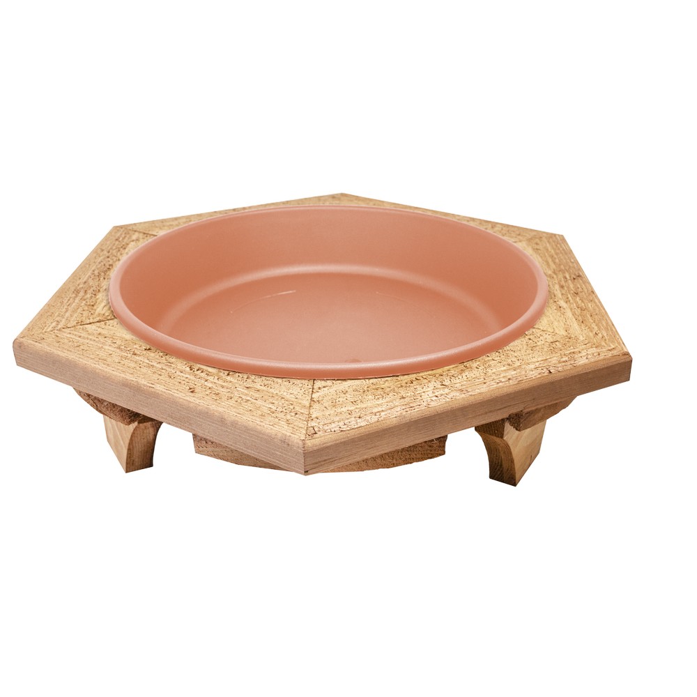 Mini Garden Bird Bath Clay Tray