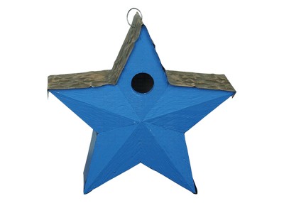 Country Star Bird House Blue