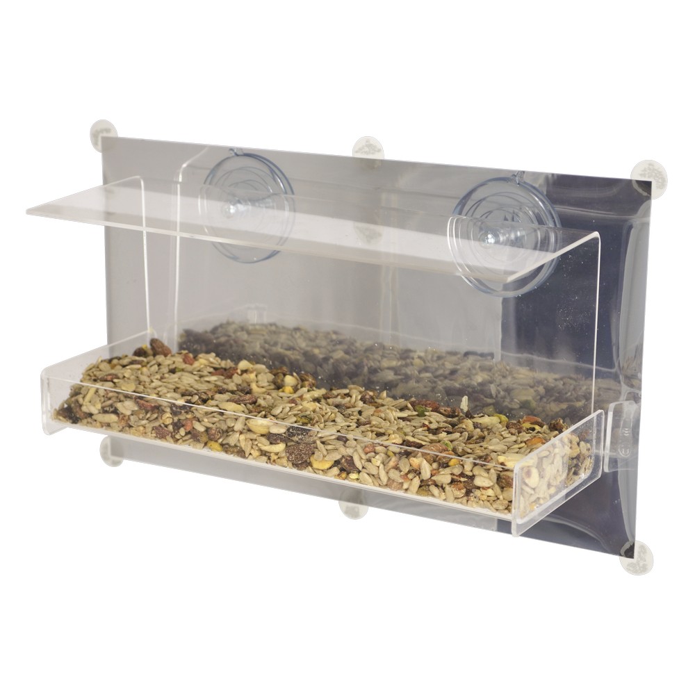 Clear View Deluxe Open Diner Mirrored Window Feeder