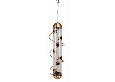 17in. Copper Spiral Sunflower Feeder