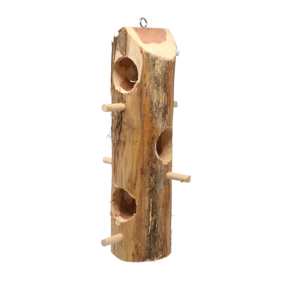 3 Plug Suet Log Feeder with Perches