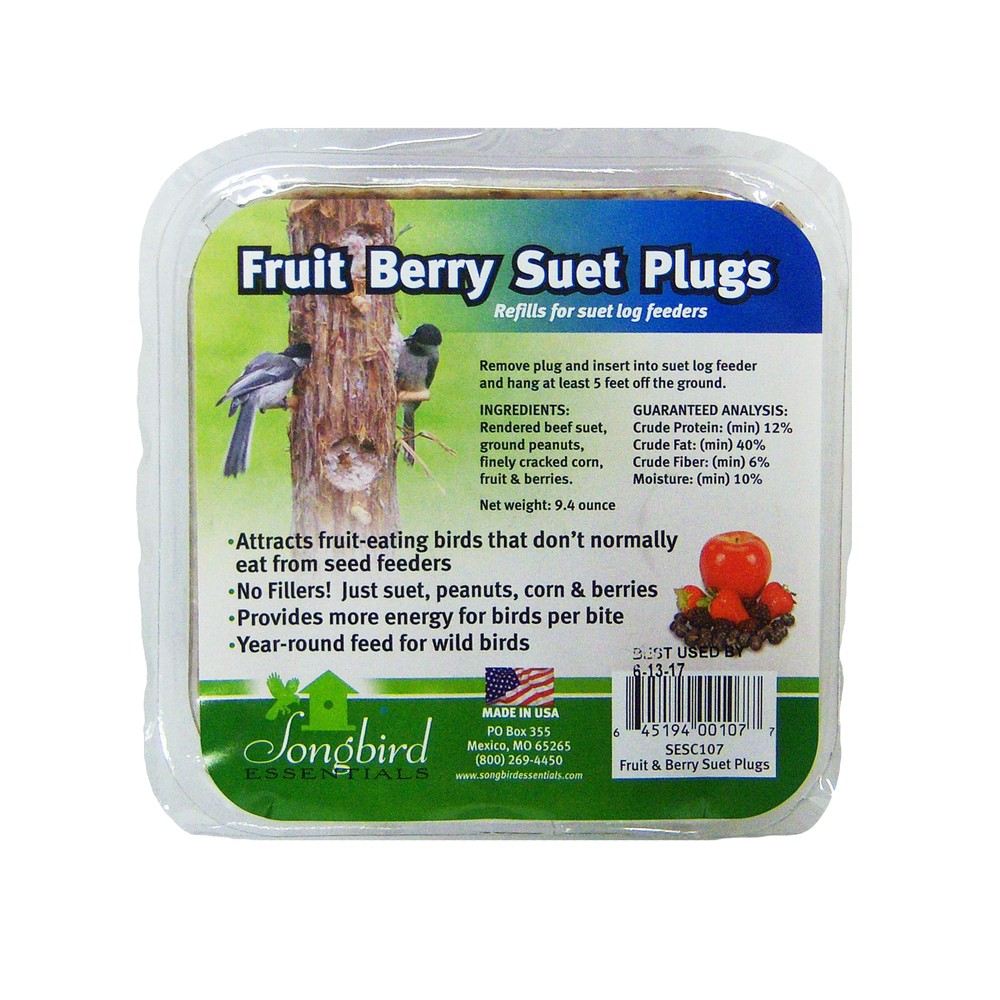 Songbird Suet Plugs Fruit Berry
