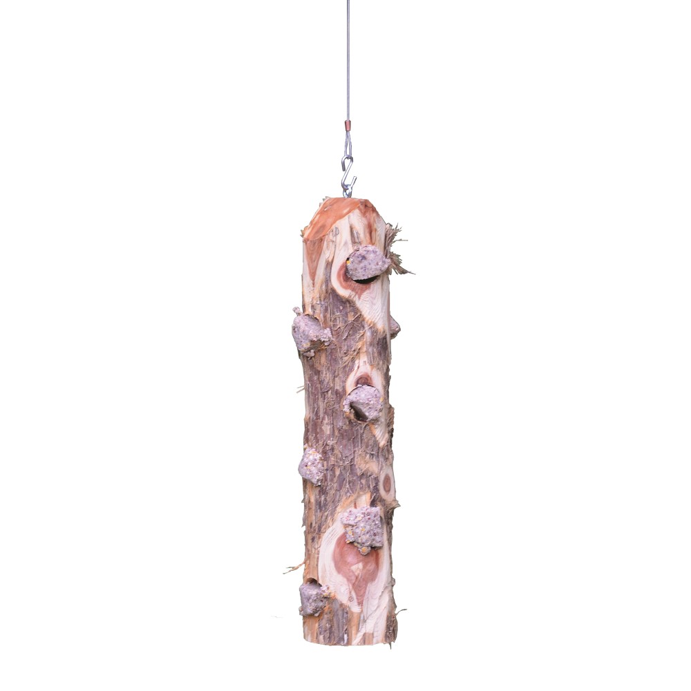 6 Plug Suet Log Feeder without Perches