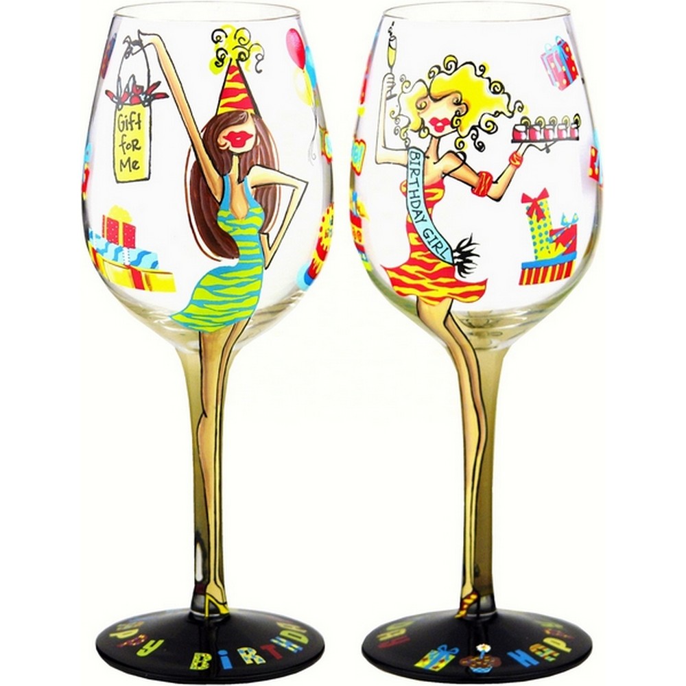 Wine Glass Birthday Girl