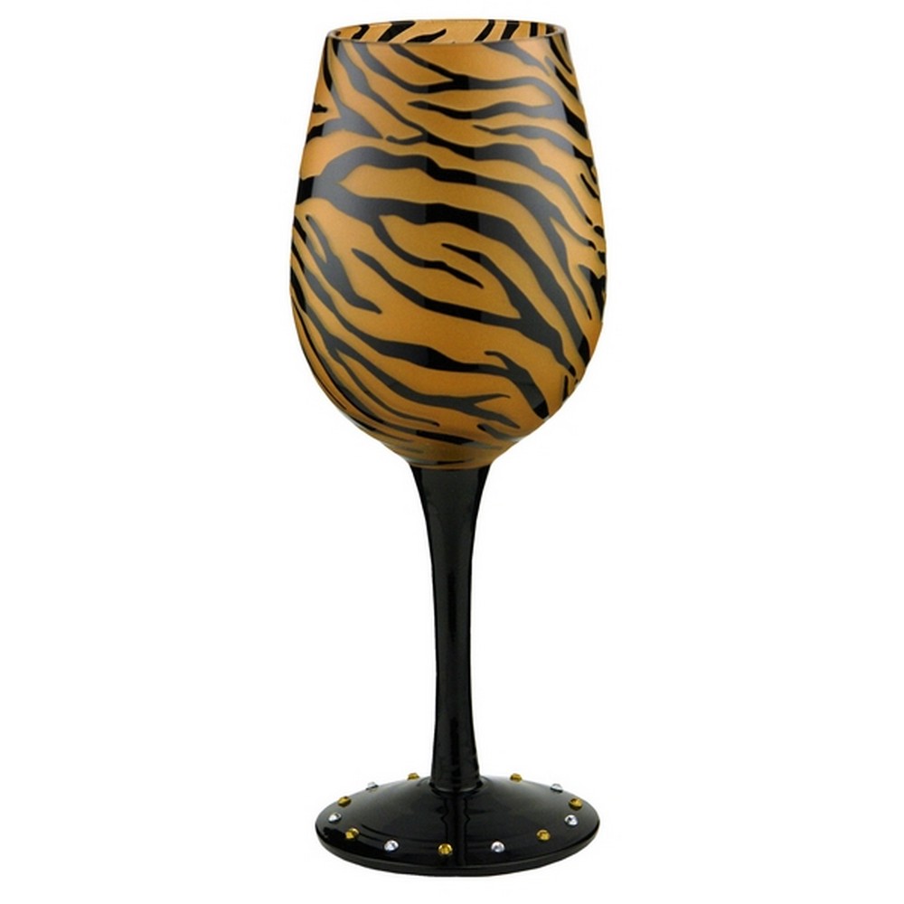 Wine Glass Tiger Stripes